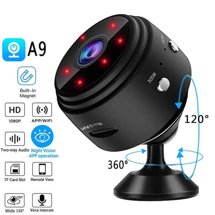 A9 Mini Caméra Espion  Wi-Fi 1080P