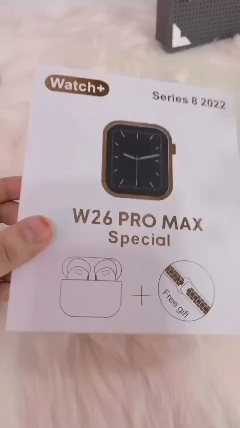 montré connecté  W26 pro max + ecouteur sans-fil  et 2 bracelet